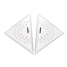 2 stuks Navigatie Driehoekige Protractor 300mm Acryl Hypotenusa Nautische Vierkanten