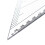 2pcs Navigation Triangular Protractor 300mm Acrylic Hypotenuse Nautical Squares 6