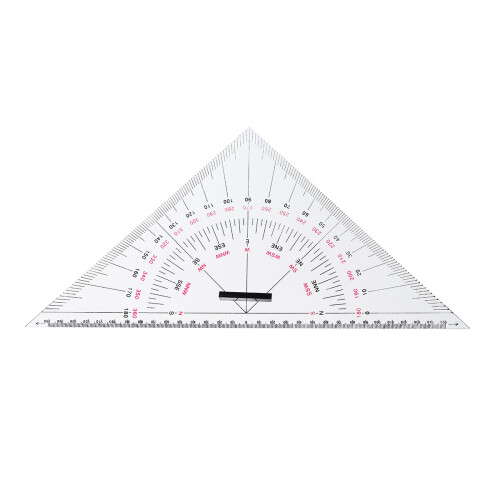 2pcs Navigation Triangular Protractor 300mm Acrylic Hypotenuse Nautical Squares 1