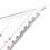 2pcs Navigation Triangular Protractor 300mm Acrylic Hypotenuse Nautical Squares 7