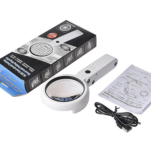 5x 10x USB 8 LED Lichten Handheld Stand Desktop Lees Vergrootglas 1
