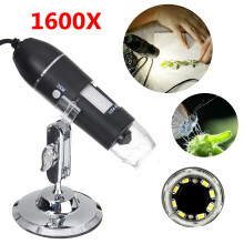 1600X 8LED 2MP USB Microscopio Digitale Zoom portable Telecamera Biologica