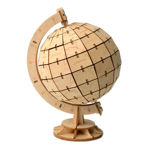 Houten Model Globe DIY 3D Houten Puzzel Speelgoed