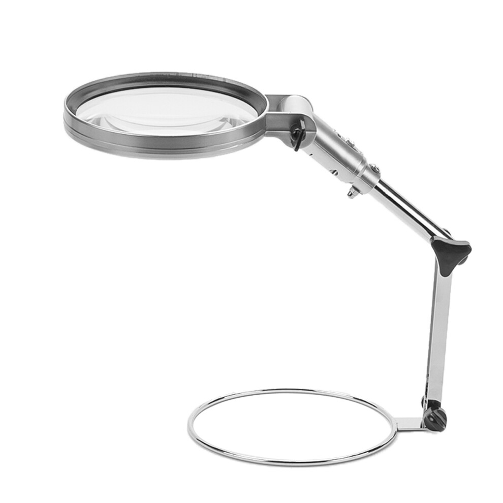 Foldable Desktop Magnifier Reading 2.5X Magnifying Glass Magnifier W/ LED Lights