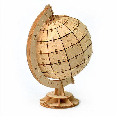 Houten Model Globe DIY 3D Houten Puzzel Speelgoed 1