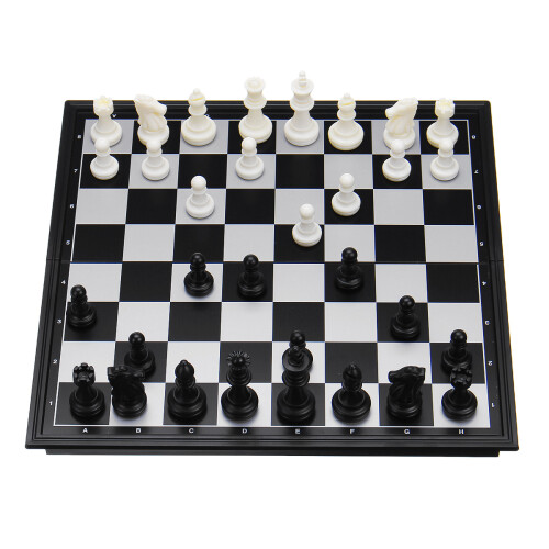 Faltbares Magnetisches Reise - Klassik - Schachset Dame Backgammon Set Urlaub