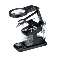 3X 4.5X 25X 10 LED Saldatore Lente di ingrandimento Strumento di saldatura con 3 scatole