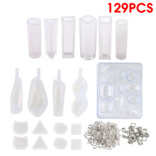 129Pezzi/Set Stampo in Silicone e Strumenti per Gioielli Pendenti Mould Resina Fai-da-te