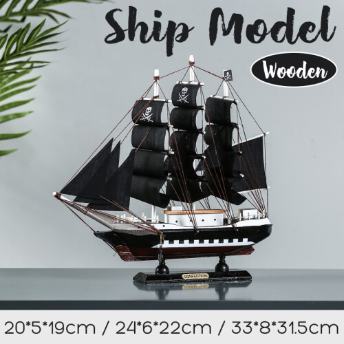 Doe - het - zelf Assemblage Piratenschip Assemblagemodel Houten Zeilboot Schaaldecoraties 1