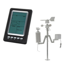 433MHZ LCD Stazione Meteorologica Wireless per Velocità e Direzione del Vento Temperatura Umidità