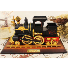 Decorazione per la casa con scatola musicale meccanica a tema treno classico vintage per Natale e San Valentino