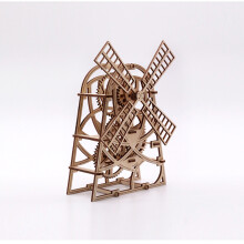 Modello Meccanico Mulino a Vento Wood Trick 3D Puzzle di wood Giocattolo Fai-da-Te Assemblaggio Ingranaggi Kit Costruttori Regali