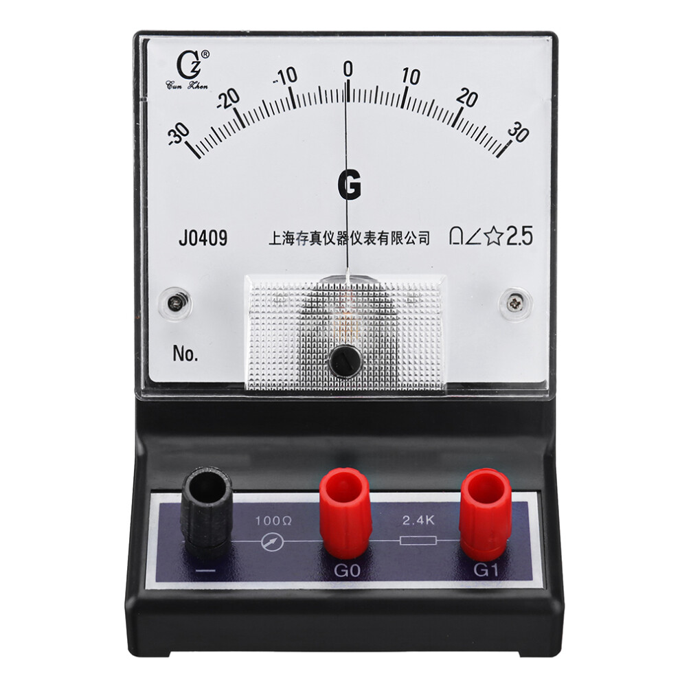 30-0-30A Galvanometer Scientific Current Sensor Sensitive Ammeter Electric Current Detector Analog Display 3796736957103