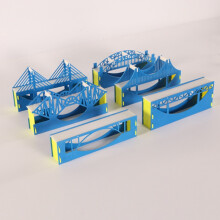 6 Modello di Ponte in plastic Tipo/Set per Dimostrazione di Esperimenti Didattici Fisici