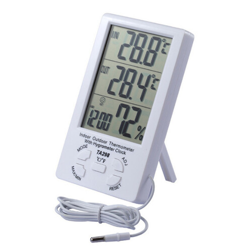 Groot Scherm Thermometer Hygrometer Binnen Buiten Digitale Weergave Dubbele Temperatuurweergave Thermometer 1
