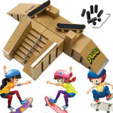 Skatepark ramp onderdelen met 2 deck fingerboard speelgoed