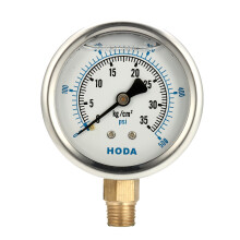 Olie Drukmeter Vloeistofgevuld 0 - 500 PSI 0 - 35KG Lucht Watermeter Gage AIP