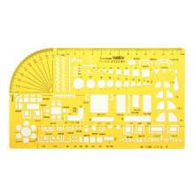 Template di disegno geometrico per misurare mobili forma di casseratura per costruzione di case righello in plastic morbida KT.