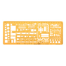 1:100 1:200 Doppia Scala Combinata Modello di Disegno per Casseforme Architettoniche Righello Morbido KT Stencil