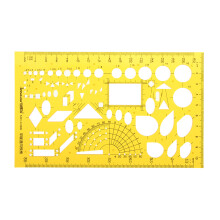 Modello di Disegno per Progettazione di Riscaldamento Ventilazione e Aria Condizionata Righello in plastic Morbida KT Stencil