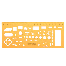 Modello di disegno per la progettazione di simboli di circuiti elettrici fisici con righello in plastic morbida KT