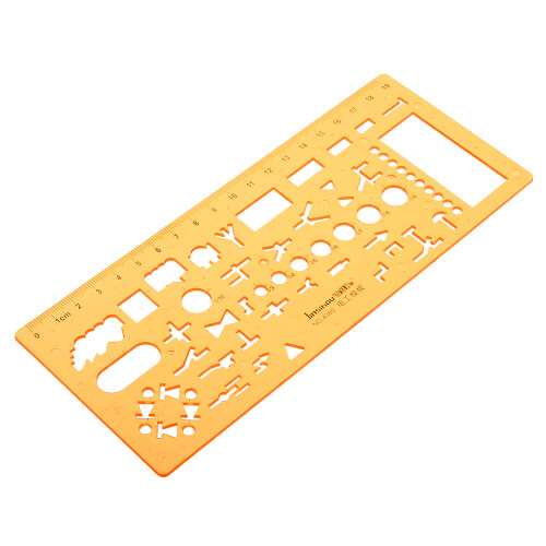 Physical Electrical Circuit Symbols Drafting Drawing Template KT Soft Plastifc Ruler Design Stencil 1
