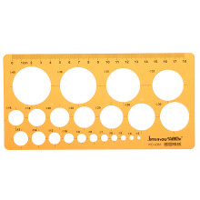 Piccolo cerchio rotondo modello di disegno circolare KT righello in plastic morbida design stencil di progettazione