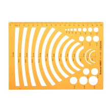 Template per disegno di arco circolare grande a forma di cerchio rotondo righello in plastic morbida KT stencil per progettazione.