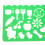 4 Pezzi di stencil in plastic per grafica artistica template e righello per studenti e bambini 4