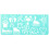 4 Pezzi di stencil in plastic per grafica artistica template e righello per studenti e bambini 8