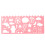 4 Pezzi di stencil in plastic per grafica artistica template e righello per studenti e bambini 7