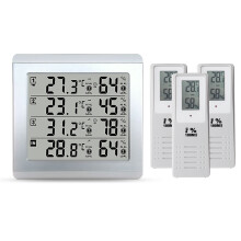 3 Sensori Termometro Digitale wireless Allarme Indicatore Acustico Interno Esterno