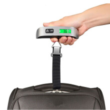 Tragbare digitale Gepäckwaage mit LCD - Display Reisehaken hängendes Gewicht 110 lb 50 kg