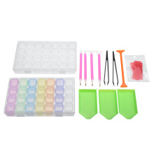 22 Pezzi kit di penne per dipinti in diamante 5D borsa per il trasporto degli strumenti per ricamo