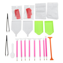 56 Pezzi Kit di Penne per Dipinti Diamante 5D con Borsa per Strumenti di Ricamo