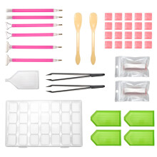 58PCS Kit di Accessori per Pittura Diamante 5D Fai da Te Set di Strumenti per Murales