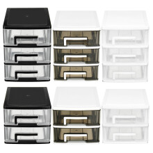 2/3 Strati Cassetto Trasparente Desktop plastic Mini Cosmetici Parti Scatola di Stoccaggio