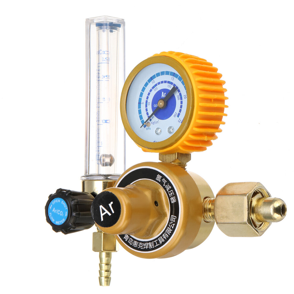 M14x1.5 0-25Mpa Argon Pressure Regulator Flow Meter Gauge Gold 791327145948