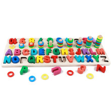 Giocattoli di puzzle matematici in wood Numeri Geometria Matematica Apprendimento Coordinazione mano-occhio Giochi educativi