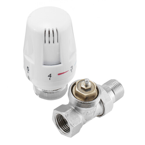Automatic Thermostatic Valve Temperature Controller Adjustable Straight Type DN15 Liquid Heating System 1