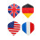 12Pcs Professional National Flag Tail Darts 4 Kinds With 100 Extra Soft Tips 8