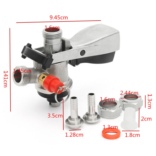 RVS S - type fustkoppeling tapbierdispenser voor thuisbrouwerij met Clicket 1
