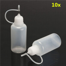10 PEZZI Bottiglia Vuota Trasparente in plastic con Pipetta da 30ml