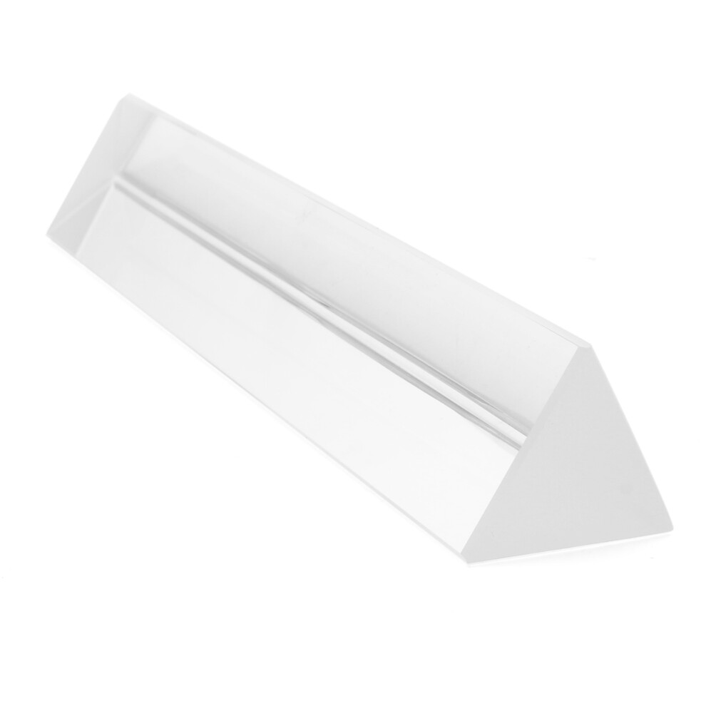 20Cm Optical Glass Crystal Triple Triangular Prism Photography Or Teaching Physics Spectrum Light 804808439198