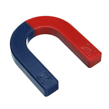 Magnete a ferro di cavallo a forma di U red blue verniciato polo esperimento di fisica insegnamento 60mm