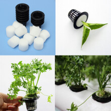 Rete per la coltivazione di piante idroponiche e aeroponiche in vaso di plastic nera per giardino e cloni di fiori
