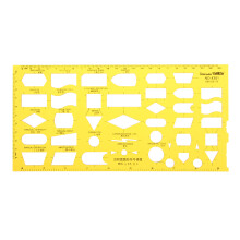 Diagramma di flusso simboli del diagramma di processo modello di disegno righello in plastic morbida KT tavola di design.