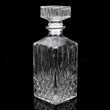 800ml Diamanten Glazen Fles Vintage Glazen Likeur Whiskey Kristallen Fles Drink Decanteerkaraf Bar