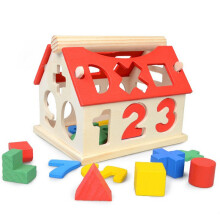 Casa Digitale in wood Blocchi di Forma Abbinabili Staccabili Giocattoli Educativi per Bambini
