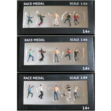 Race Medal 1:64 Scale Figures Diorama Outdoor Fighting Baseball Bat Scene Character Model
